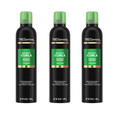 TRESemm Flawless Curls Nourishing Mousse With Coconut and Avocado Oil 15 oz, Pack of 3