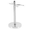 VINTORKY Barber Razor Holder and Shaving Brush Stand Space-saving Bathroom Organizer for Men S Razors and Hair Shaving Brushes Silver Base with Clamp for Fast-drying and Clean Storage view 1