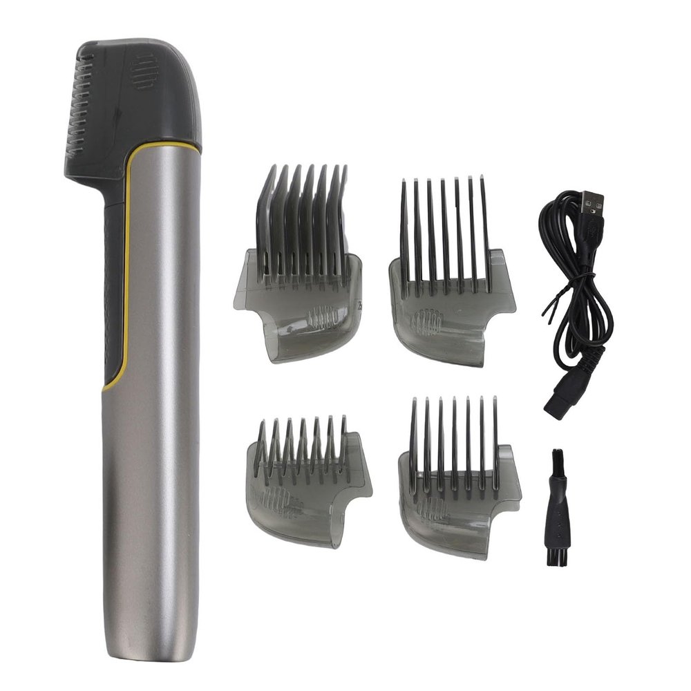 ZJchao Body Hair Trimmer for Men Extendable Arm Wet Dry Shaving Body Hair Groomer IPX6 Water Proof USB Rechargeable (USB)