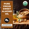 Sweet Almond Carrier Oil Organic (Virgin) - Cold Pressed Prunus Dulcis Kernel Oil for Massage, Skin Hair Care, DIY Cosmetics Soap Making and Aromatherapy Applications - Portugal - 1 Fl Oz view 4