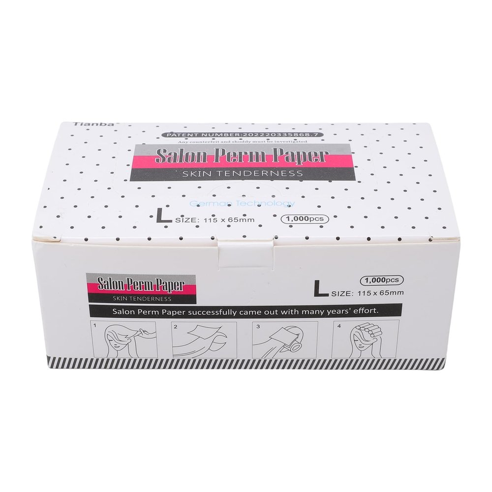 ZJchao Hair Perm Paper 1000PCS Breathable Heatproof High Toughness Ultra Thin Mesh Hair Styling Curling Paper for Home Salon Shop Wood Pulp Paper (115 * 65mm)