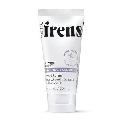 Being Frenshe LAVENDER CLOUD Hydrating Hand Serum Lotion with Squalane & Shea Butter 2 fl oz | Comes With Makeup Removal Pads Gift