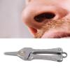 Eujgoov Men Women Nose Hair Trimmer Scissors 60mm Ti Alloy Mini Keychain Pendant for Facial Grooming Mustache Eyebrow Sideburns Eyelashes view 2
