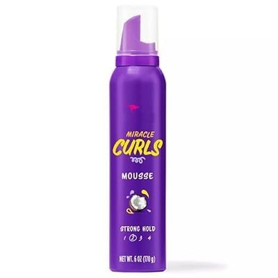 Au~ssie Miracle Curls Strong Hold Mousse with Coconut & Jojoba Oil, 6 fl oz, Curly Hair Styling Foam, Pack of 1