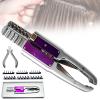 6D Hair Extensions Machine with Pliers, Hair Extension Machine, 5-pin Hair Extension Gun, 4rd Generation No-Trace Seamless Hair Extensions Tools view 1