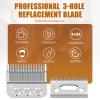 1005-100 Professional 3-Hole Blade,Compatible with Wahl Designer,Senior, Cordless Designer,Pilot,Sterling 4 and Nugget Clippers, 1mm-3mm Cut Length(Sliver) (3 Packs) view 2