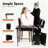 BYOIPLOI Rolling Manicure Table 5 Drawers Makeup Case, Professional Rolling Travel Nail Desk, Foldable Nail Tables Travel Cosmetic Trolley Storage Organizer for Hairdressers, Makeup Artists (Black) view 3