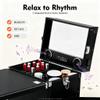 BYOIPLOI Rolling Manicure Table 5 Drawers Makeup Case, Professional Rolling Travel Nail Desk, Foldable Nail Tables Travel Cosmetic Trolley Storage Organizer for Hairdressers, Makeup Artists (Black) view 4
