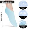 6-Pack Blue Spa Cotton Socks, Reusable Hydrating Socks, Cotton Blend Breathable Foot Mask Sleeves for Dry, Cracked Feet Relief, Overnight Moisturizing Foot Care, Home SPA Therapy(Blue) view 2