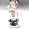 Brrnoo Mens Shaving Brush Set, 3 Pcs Grooming Set of Shaving Brush Stand and Bowl for Wet Shave view 2