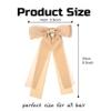 2PCS Hair Bows for Women Girls, Khaki Bow Hair Clips Cute Big Ribbon with Long Tail Hair Ribbons, Stylish Bow Clips for Hair Accessories for Women Girls Toddlers Teens Kids view 4