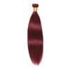 Straight Bundles Human Hair 32 Inch Burgundy Color #99j Wine Red Single Bundle Human Hair Straight Weave 100g Per 1 Bundle Virgin Hair Extensions for Black Woman view 4