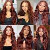 Auburn Body Wave Bundles Human Hair 34 Inch Copper Red Color #33 Reddish Brown Single Bundle Human Hair Body Weave 100g Per 1 Bundle Virgin Hair Extensions for Black Woman view 2
