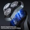Brrnoo Electric Shaver for Men, Rechargeable Electric Razors with 3D Floating Heads for Face Beard, Close, Clean Shaving, LED Display Beard Trimmer for Mens Gift (English Version) view 3