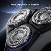 Brrnoo Electric Shaver for Men, Rechargeable Electric Razors with 3D Floating Heads for Face Beard, Close, Clean Shaving, LED Display Beard Trimmer for Mens Gift (English Version) view 4