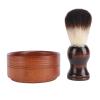 Brrnoo Wood Shaving Brush Set Grooming Kit Synthetic Hair Removes Debris Shaving Brush and Bowl for Men Close Shave,Women Girls Hair Removal view 1