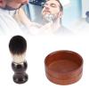 Brrnoo Wood Shaving Brush Set Grooming Kit Synthetic Hair Removes Debris Shaving Brush and Bowl for Men Close Shave,Women Girls Hair Removal view 3