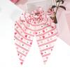 Valentine's Day Hair Ties Pink Heart Stripes Hair Scrunchies for Women Teen Girls Elastic Love Hair Tie Ribbon Valentine's Day Hair Bows Hair Accessories Gifts view 3