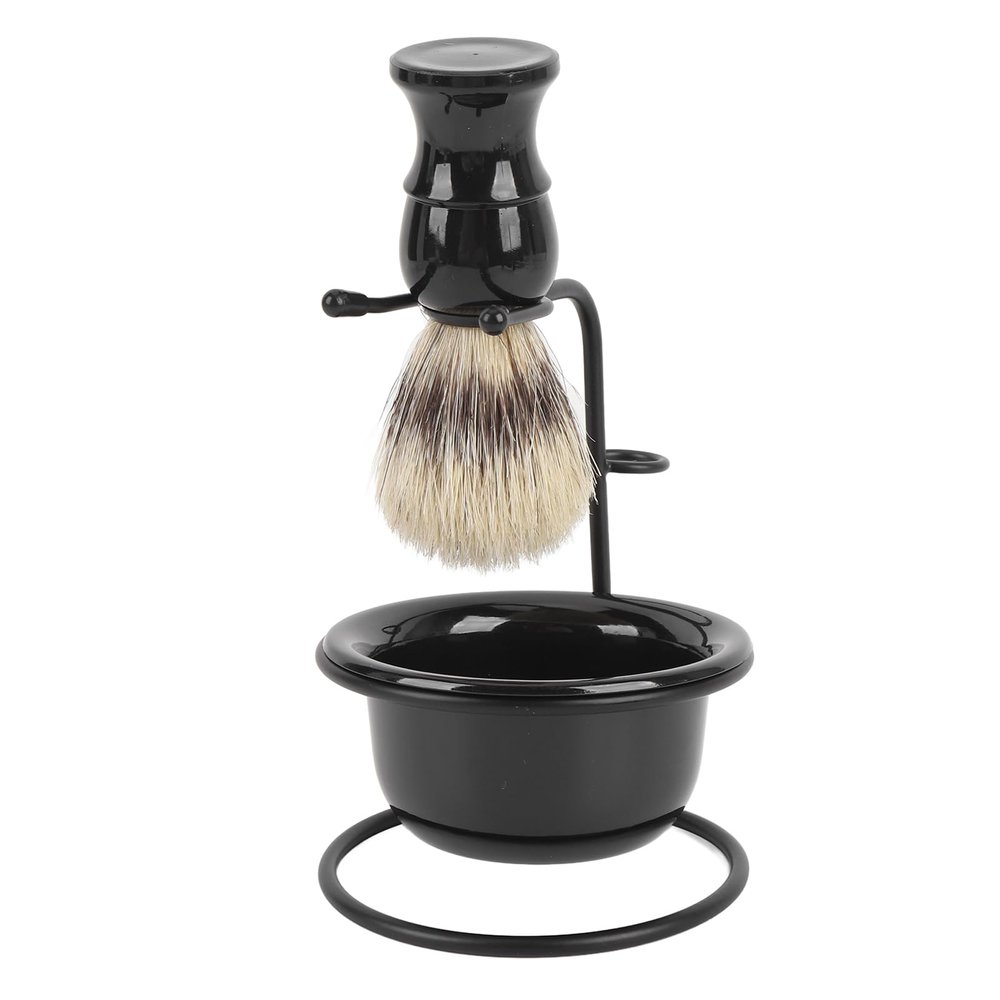 Brrnoo 3 in 1 Shaving Kit for Men Includes Shaving Brush, Bowl & Stand Holder, Premium Wet Shave Set for Grooming and Gift Giving