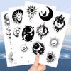 10 Sheets Sun Moon Temporary Tattoos Sticker Birthday Themed Party Supplies Decoration Favors Lunar & Solar Sticker for Home Activity Class Prizes Tattoos collectors, DIY lovers...(Sun Moon) view 3