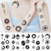 10 Sheets Sun Moon Temporary Tattoos Sticker Birthday Themed Party Supplies Decoration Favors Lunar & Solar Sticker for Home Activity Class Prizes Tattoos collectors, DIY lovers...(Sun Moon) view 4
