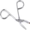 2Pcs Silver Stainless Steel Eyebrow Scissors Tweezers,Elbow Pliers Clip Scissors,Flat Tip Hair Plucker Hair Removal Tweezers, Shave and Hair Removal view 3