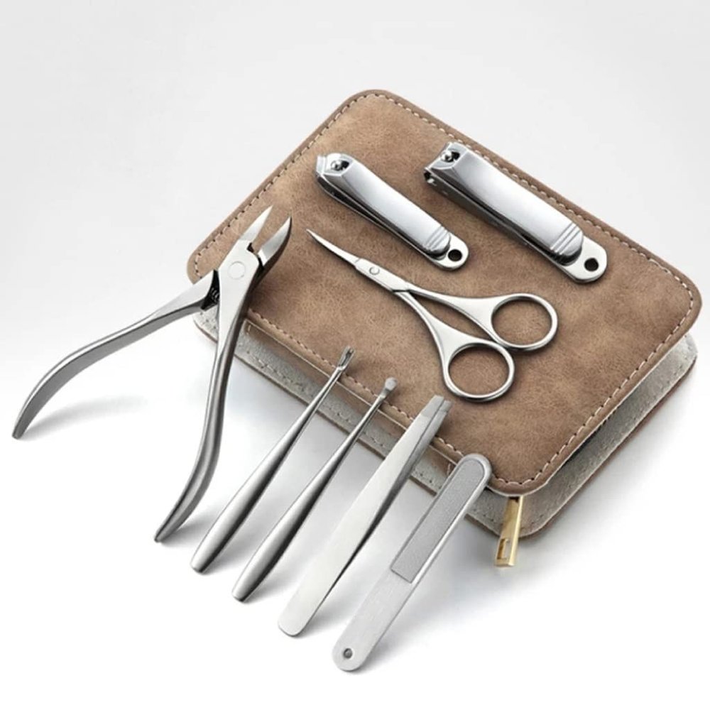 ASWRTYJO Manicure Set Pedicure Sets Nail Clipper Stainless Steel Cutter Tools Scissors File Eyebrow and Eyelash Trimmer Kit(D)