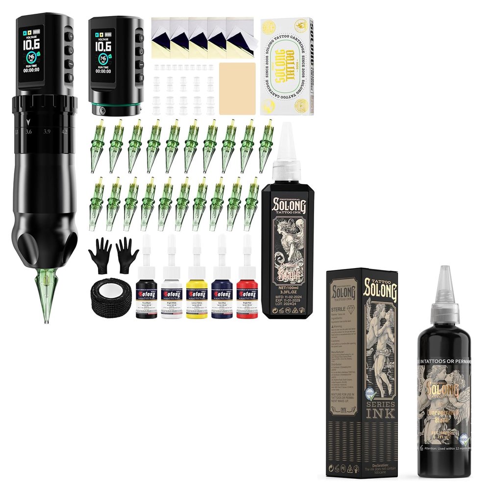 Solong E201 Pro Tattoo Gun Tattoo Machine Kit