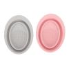 2Pcs Silicone Cosmetic Brush Cleaning Bowl Foldable Makeup Brush Cleaner Container for Makeup Brushes Sponges Travel Home Use view 2