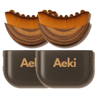 Aeki Brush, Lymphatic Contour Face Brush, Lifting and Firming, Improves Skin Glow & Absorption, Ergonomically Designed to Fit The Skin Precisely and Relieve Fatigue (2Pcs)