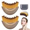 2 PCS Lymphatic Contour Face Brush, Manual Lymphatic Drainage Massager, Natural Makeup Brushes with Durable Soft Bristles, Hypoallergenic Ergonomic Facial Cleansing Brush for Sculpting view 1