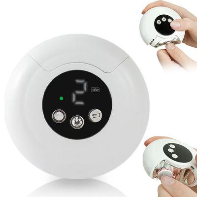 2 in 1 Electric Polishing Automatic Nail Clippers, 2026 Electric Toe Nail Cutter for Seniors, Upgrade Electric Nail Trimmer Clippers for Fingers Portable Nail Cutter for Home Travel (White)