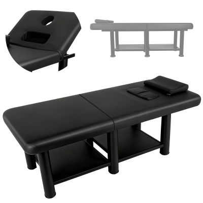 1200lbs Loading Capacity Massage Table, 75" x 31.5", 4.3 in Thicknesses Esthetician Bed with Adjustable Backrest & PU Leather, Heavy Duty Metal Frame Physical Therapy Table for Home & Beauty Salon