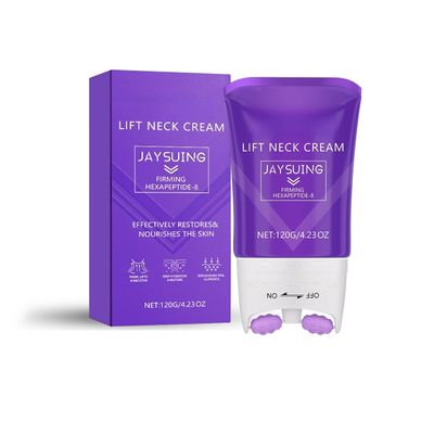 Hydrating Neck Roller Cream with Hexapeptide-8, Firming and Moisturizing Neck Care for Smooth and Soft Skin, Lifting Roller Massage Cream 120g