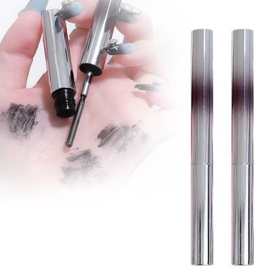 2pcs Iron Wand Mascara, 2026 Upgraded Waterproof Black Washable Metal Mascara, Metal Rod Mascaras, Long Lasting Lash Extensions Mascaras, Metals Wand Mascar, 3D Curling Eyelash Iron Mascar (Black)