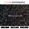 Vigorous Curly Clip In Hair Extensions,4PCS 16 inch Thick Curly Hair Extensions Lace Weft Clip Ins Invisible Natural Synthetic Hairpieces for Women,Black Brown(4/4K) view 4