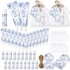Dansib 24 Sets Something Blue Before I Do Bridal Shower Hand Cream and Lip Balm Gift Bulk Blue Floral Wedding Favors Travel Size Hand Lotion and Lip Balm Wedding Bridal Shower Party Supplies for Guest view 1
