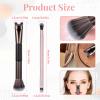 2 Pcs Sculpting Dual-End Nose Brush, 2-in-1 Nose Contour Brush Makeup Brushes Blush Brushes for Sculpting and Defining Contour view 2