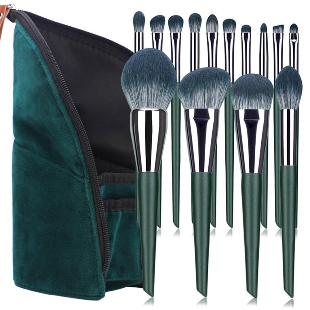 14 Smoky Dye Makeup Brush Set Beginner Complete Brushes Foundation Eyeshadow