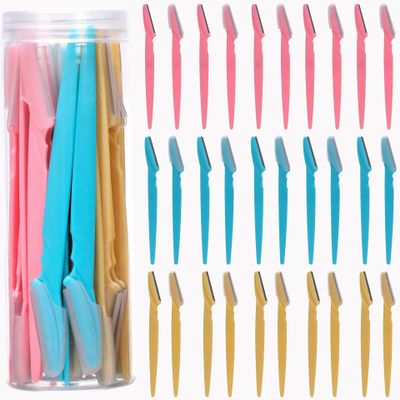 Eyebrow Razors kit Facial Eye brow Trimmer Multifunction Hair Remover Eyebrow Trimmer Eye Brow Grooming kit Shaver Facial Hair Shavers 30pcs Multicolor