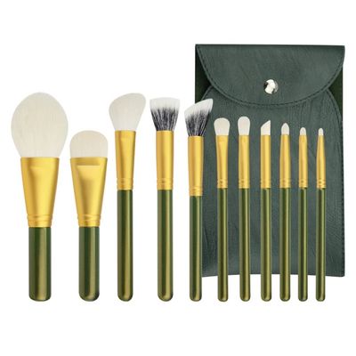 11 Wool Makeup Brush Set Loose Powder Eye Beauty Tool