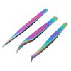 3PCS Eyelash Extension Tweezer Set Stainless Steel Anti Precision Pimple Tweezers for Professional Makeup Artists and Beauty Enthusiasts view 4