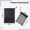 10-Piece Black Mesh Shower Bag Set with Organizer Caddy, Suction Cup, Zipper, and Drawstring Pouches view 4