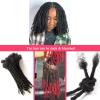 100% Real Human Hair 0.4cm Width 8 Inch Loc extensions Human Hair with Curly Ends 30 Strands per pack Full Handmade Dreadlock Extensions Can be dyed and bleached for Men Women Kids view 4