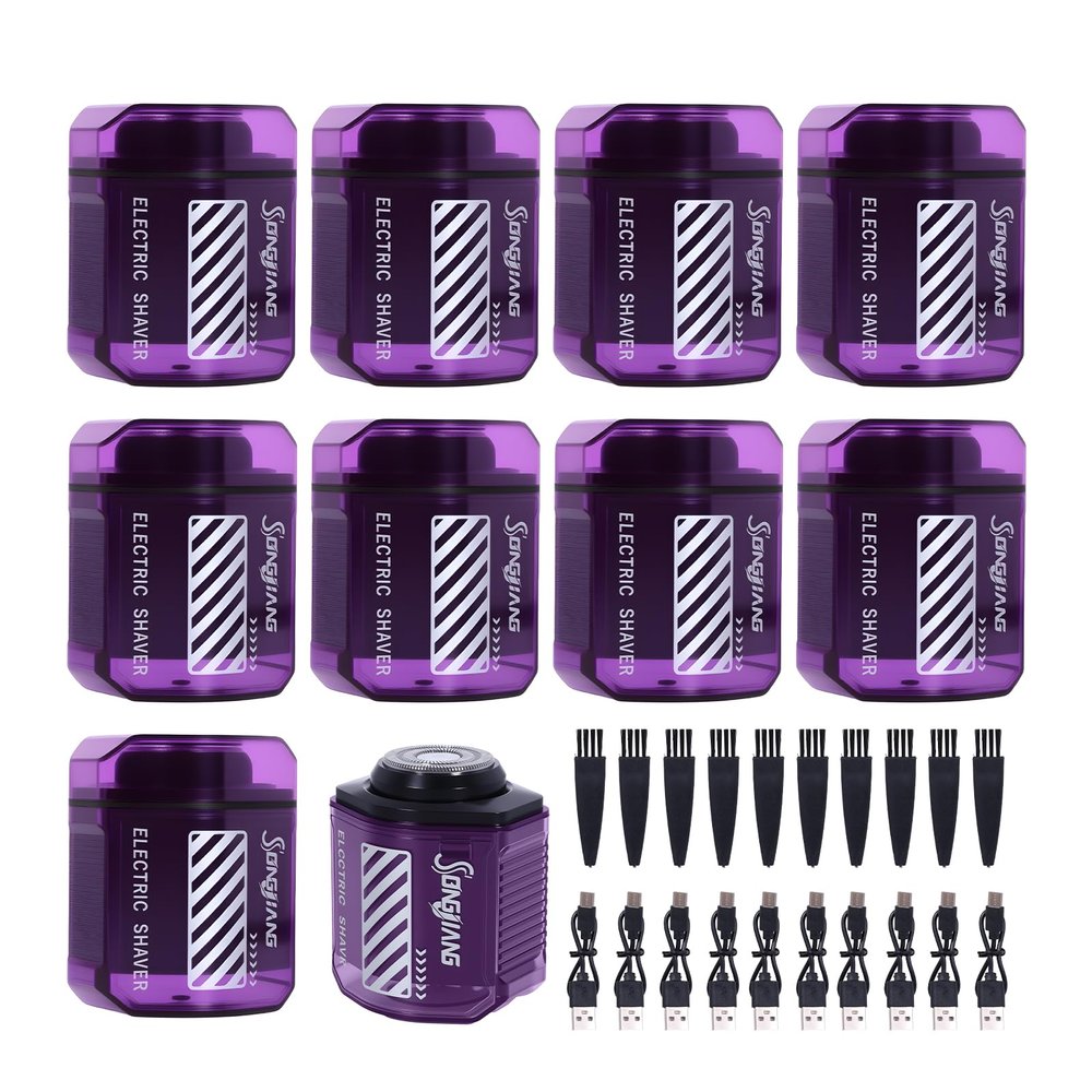 10 Pack Mini Electric Shaver Portable Travel Shavers Pocket Shaver USB-C Rechargeable Travel Razor for Men Electric Beard Trimmer Suitable for Home car Office and Business Travel Unisex Easy Cleaning
