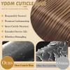 YDDM Double Invisible PU OVO Butterfly Weft Human Hair Extensions 20in Remy Human Hair Glueless Micro Beads Heat-Friendly Secure for Women Daily (Chocolate Brown Mixed Honey Blonde) view 4