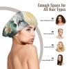 LHDGBNV Satin Bonnet Silk Bonnets For Women Girls, Soft Double Layer Silk Hair Bonnet For Sleeping, Mountain Birds Watercolor Sleeping Cap Hair Wrap For Women view 3