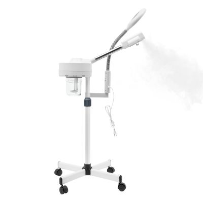 2IN1 Hot Facial Steamer 5X LED Magnifying Lamp Ozone Salon Spa Skin Care
