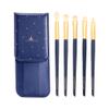 5-Piece Professional Eye Makeup Brush Set Ideal for Concealer, Eyebrow Makeup, And Eyeliner Application Features Soft Bristles and Injection-Molded Handles view 1