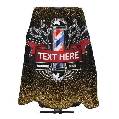 Custom Barber Cape for Men Personalized Glitter Barber Professional Hair Cutting Cape with Text Customized Salon Haircut Apron for Home Salon Barbershop